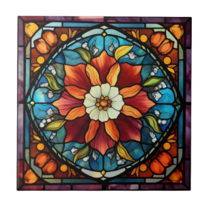 Flor de cor de vidro retido