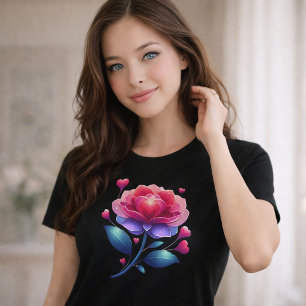 Flor de Coração Vibrante   Arte Floral Romântica