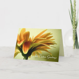 Flor de Gerbera Laranja com Cartão de Saudação de