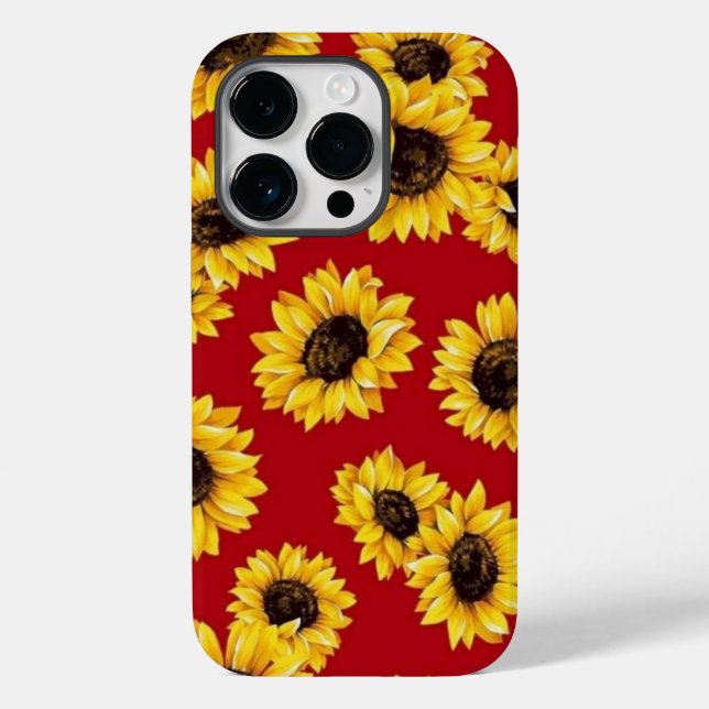 Flor de girassol para iPhone 14 Pro Máx Capas (Verso)