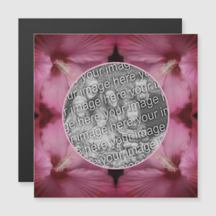 Flor de Hibiscus Rosa Crie seu próprio ímã fotográ