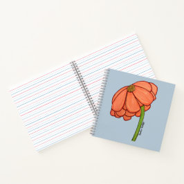 Flor de Laranja com fundo Azul