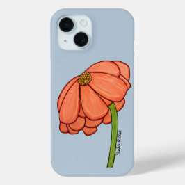 Flor de Laranja com fundo Azul