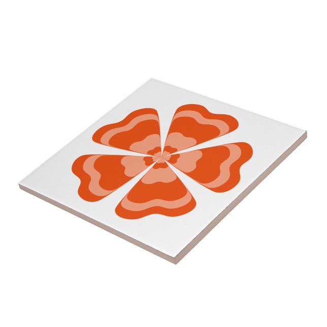 Flor de Laranja Estilizada em Retro (Lateral)