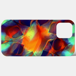 Flor de laranja intensa em textura polida digital