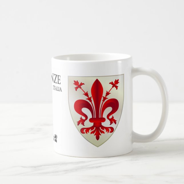 Flor de lis caneca de café de Florença, Italia | (Direita)