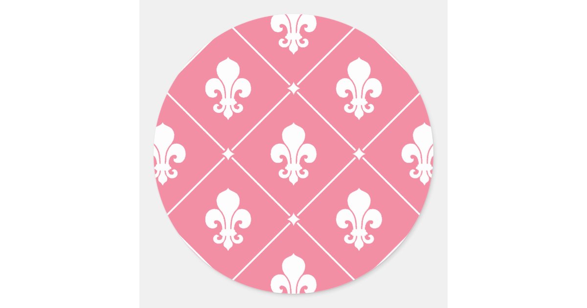 Flor de lis cor de rosa adesivo Zazzle Adesivo Flor De Lis ~ Flor de lis cor de rosa adesivo Zazzle