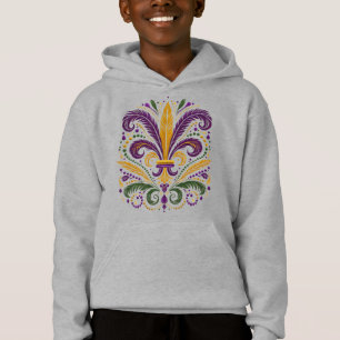 Flor de lis, de cor verde, amarela