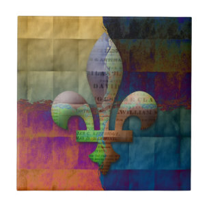 Flor de lis em tons da jóia