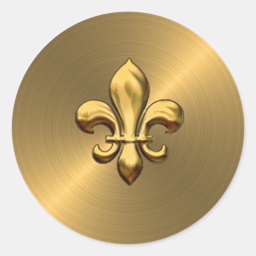 Flor de lis no fundo do ouro adesivo Zazzle Armario Fruteira ~ Flor de lis no fundo do ouro adesivo Zazzle