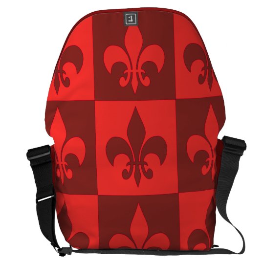 Flor de lis vermelha bolsas mensageiro