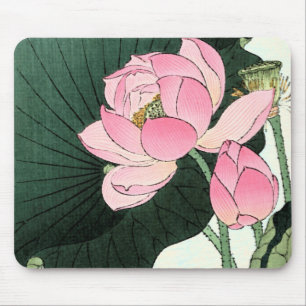 Flor de Lotus do japonês - belas artes Mousepad d