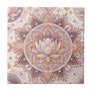 Flor de Lótus Espiritual - Padrão de Mandala Flora