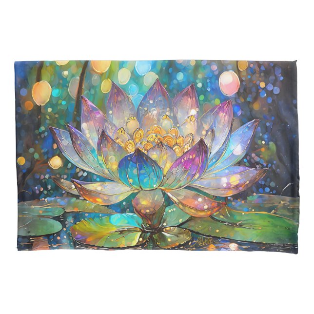 Flor de Lótus Iluminada em Flor (Frente)