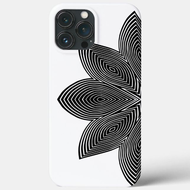 Flor de Lotus Preto e Branco (Verso)