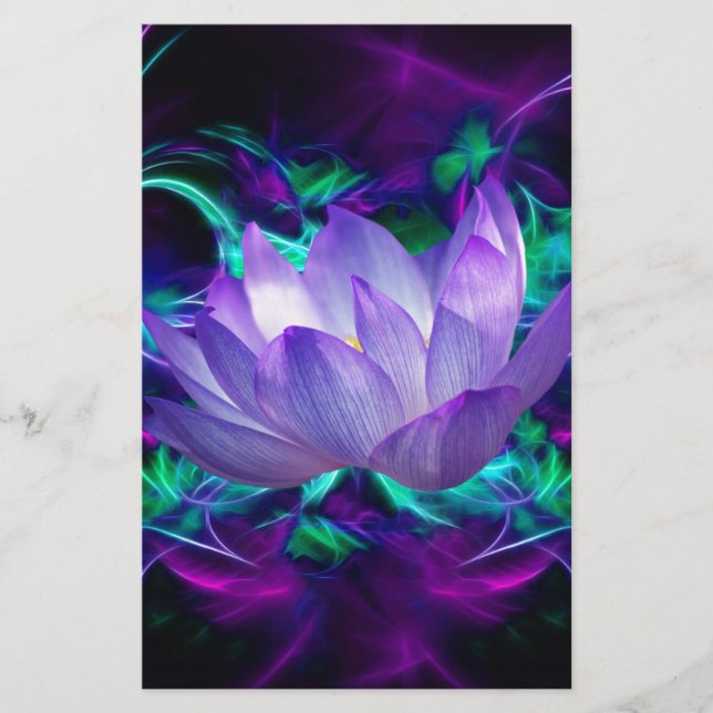 Flor de lótus púrpura e seu significado (Frente)