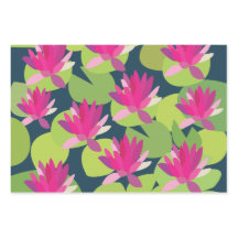 Flor de Lótus Rosa Folha de Nenúfar Floral