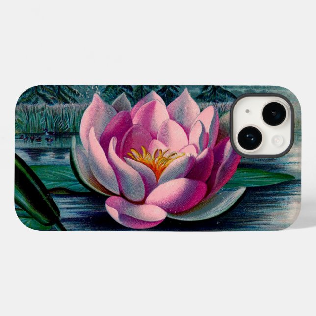 Flor de Lotus Rosa Vintage (Verso (horizontal))