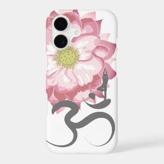 Flor de Lótus Rosa Yoga & Caligrafia Zen Om Aum
