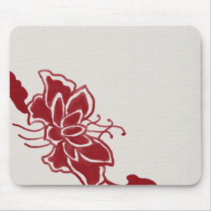 Flor de Lotus vermelha Mousepad