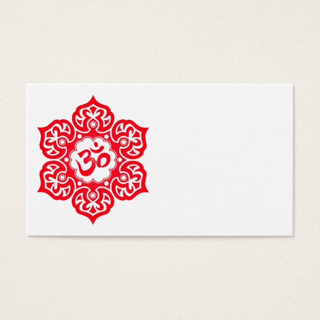 Flor De Lotus Vermelho Om (Frente)