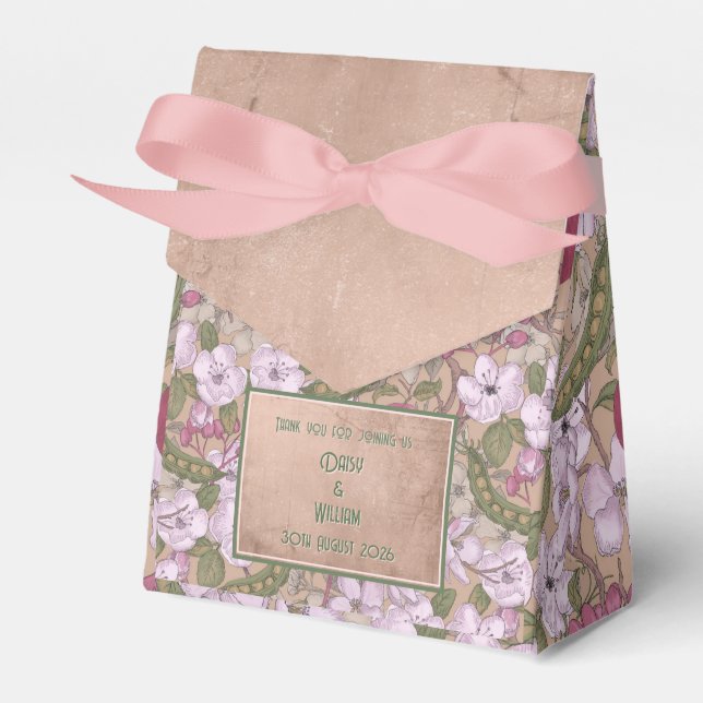 Flor de maçã - Caixa de favor de casamento (Frente)