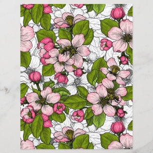Flor de maçã em branco