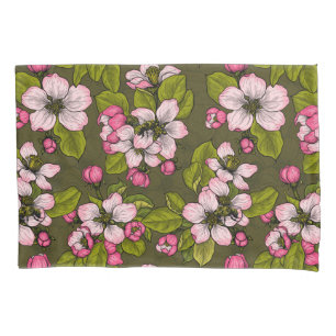 Flor de maçã em verde-escuro