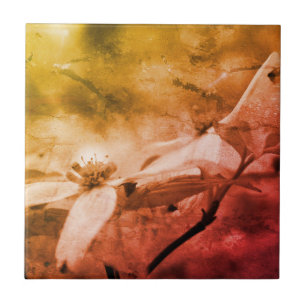 Flor De Madeira Preta E Branca  
