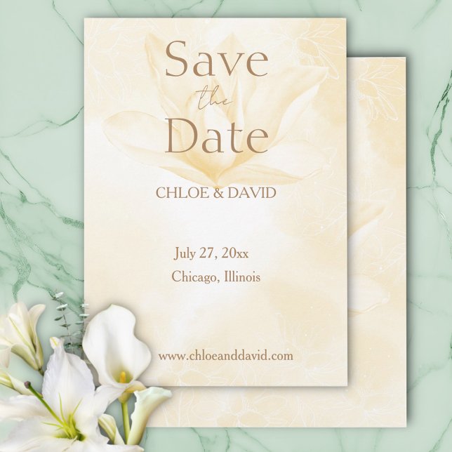 Flor de Magnólia Etérea, Cartão Plano de Salvar a  (Criador carregado)