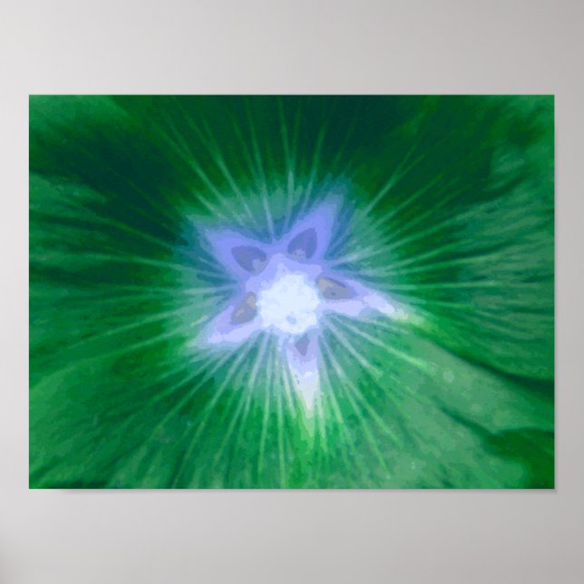 Flor de Malva Rosa Impressão Verde Magnífica (Frente)