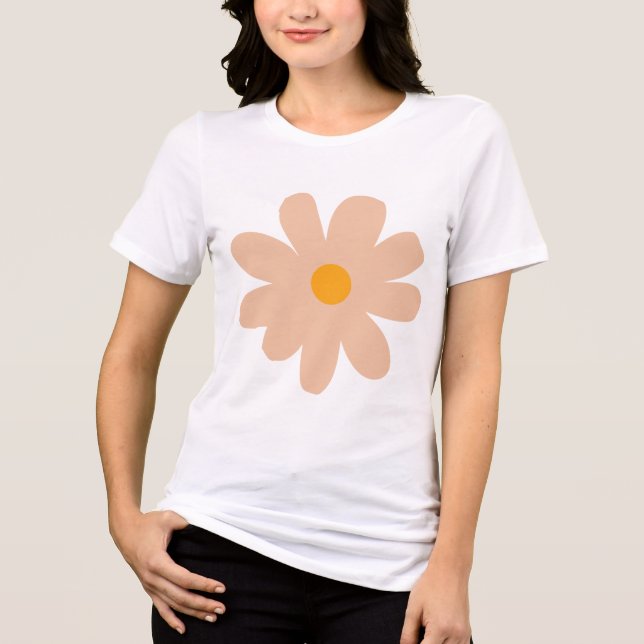 Flor de Margarida Pastel Minimal – Estética Retro  (Frente)