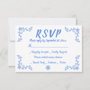 Flor de Milho Azul Floral RSVP Flor de Louro Casam
