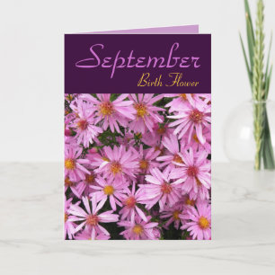 Flor de Nascimento de Setembro - Cartão de Nota de