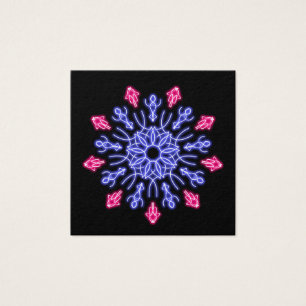 Flor de néon azul e vermelha