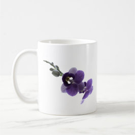 Flor de orquídea roxa, caneca