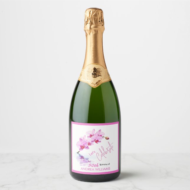 Flor de Orquídea Selvagem Brilhante 50º Aniversári (Frente)