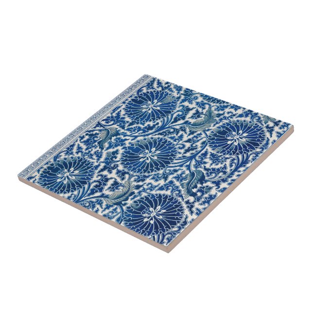 Flor de Padrão Chinês Bonito com Azulejo cerâmico (Lateral)