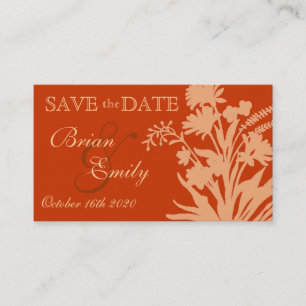 Flor de pêssego laranja, salvar cartões de visitas