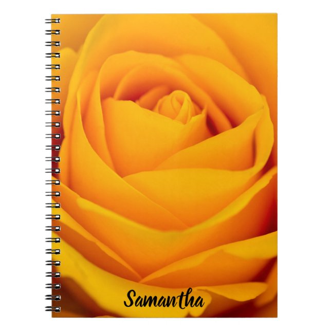 Flor de rosa amarela Caderno espiral (Frente)