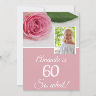 Flor de Rosa Rosa Foto Engraçada Floral 60º Aniver