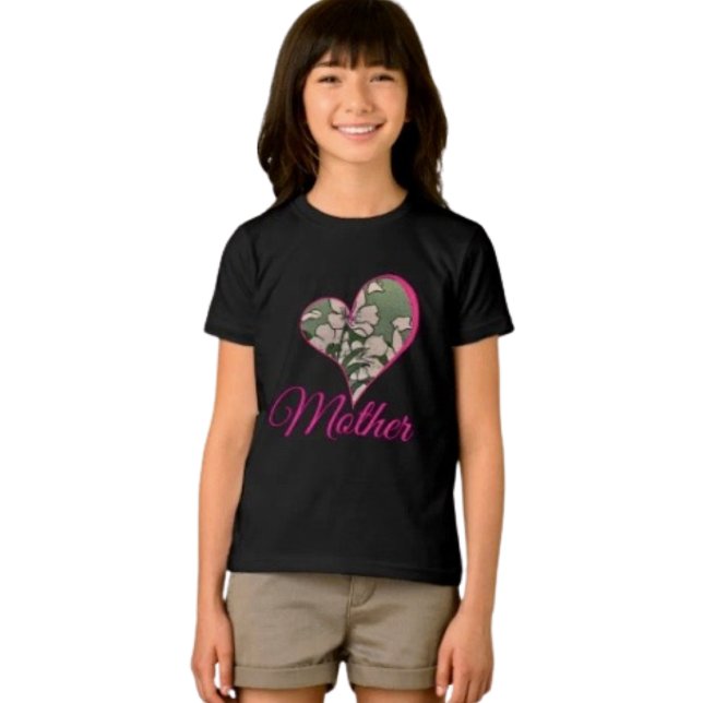 Flor de Rosa Verde (Cute and comfy kids’ tee for Mother’s Day—perfect for celebrating Mom with big smiles)
