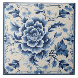 Flor de Tinta Azul Tradicional na China Art 10