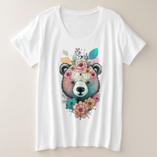 Flor de Urso Mais Camisa T De Tamanho