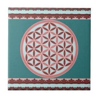 "Flor de Vida - Harmonia Pastel e Terrosa"