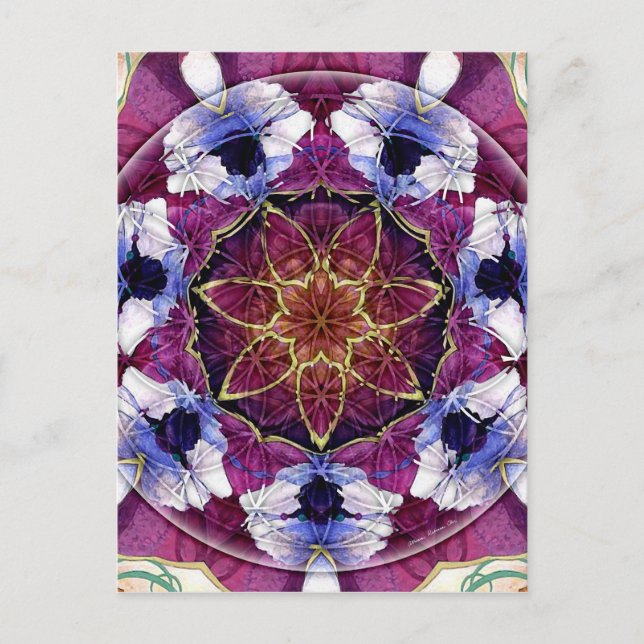 Flor de Vida Mandala 8 Cartões (Frente)