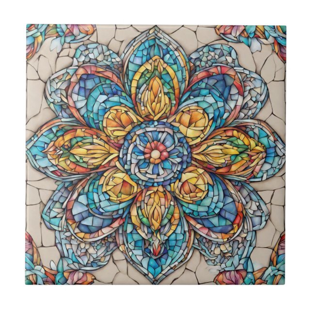 Flor De Vidro abstrato (Frente)