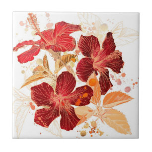 Flor do hibiscus - pintura 2 da aguarela