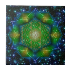 FLOR DO LIFE/Blume des Lebens Mandala V Quadrado