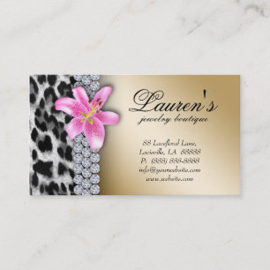 Flor do lírio do cartão de visita do leopardo da